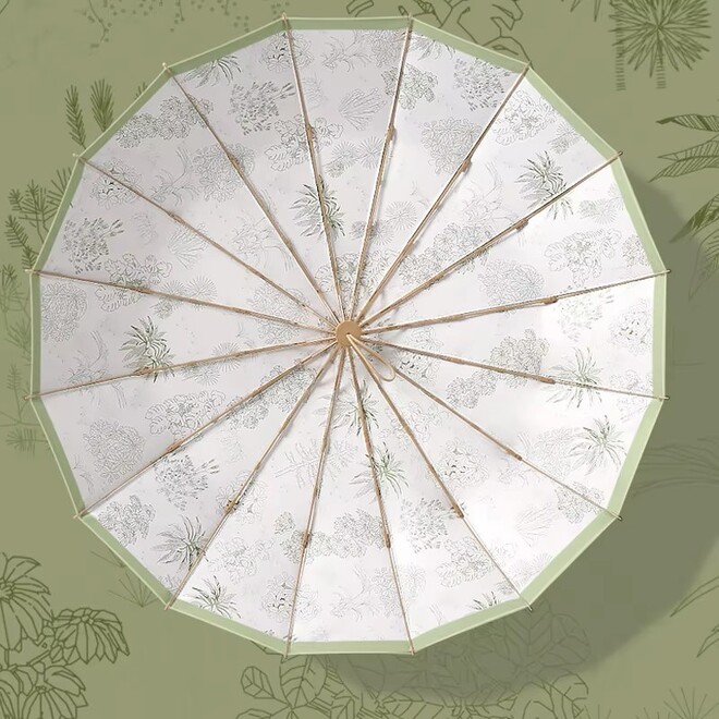 Automatic UV Summer Flower Printed Umbrella