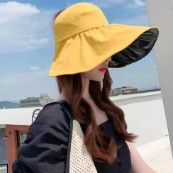 UV Sun Protection Foldable Wide Brim Summer Ponytail Hats
