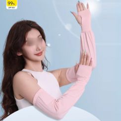 Womens Summer Outdoor Long Anti UV Nylon Sunscreen Sleeves