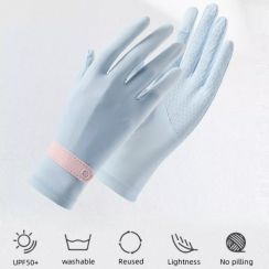 Womens Summer Breathable Touch Screen Non Slip Anti UV Protection Gloves